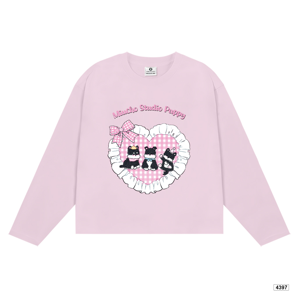 Áo thun tay dài nữ puppy love form boxy Miucho 4397_thumbnail_10