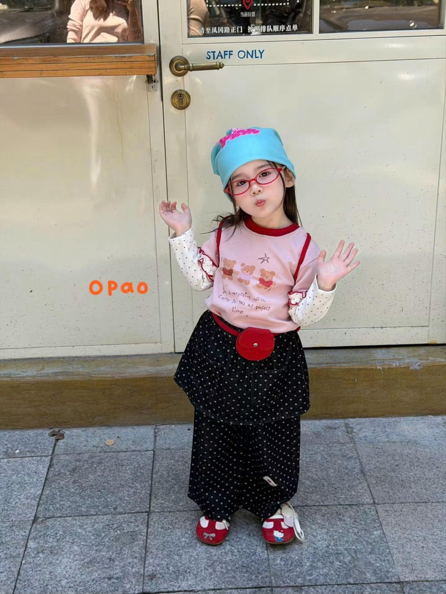 OP105 - Áo thun dài tay hãng Opao | size 90-130 | 6157