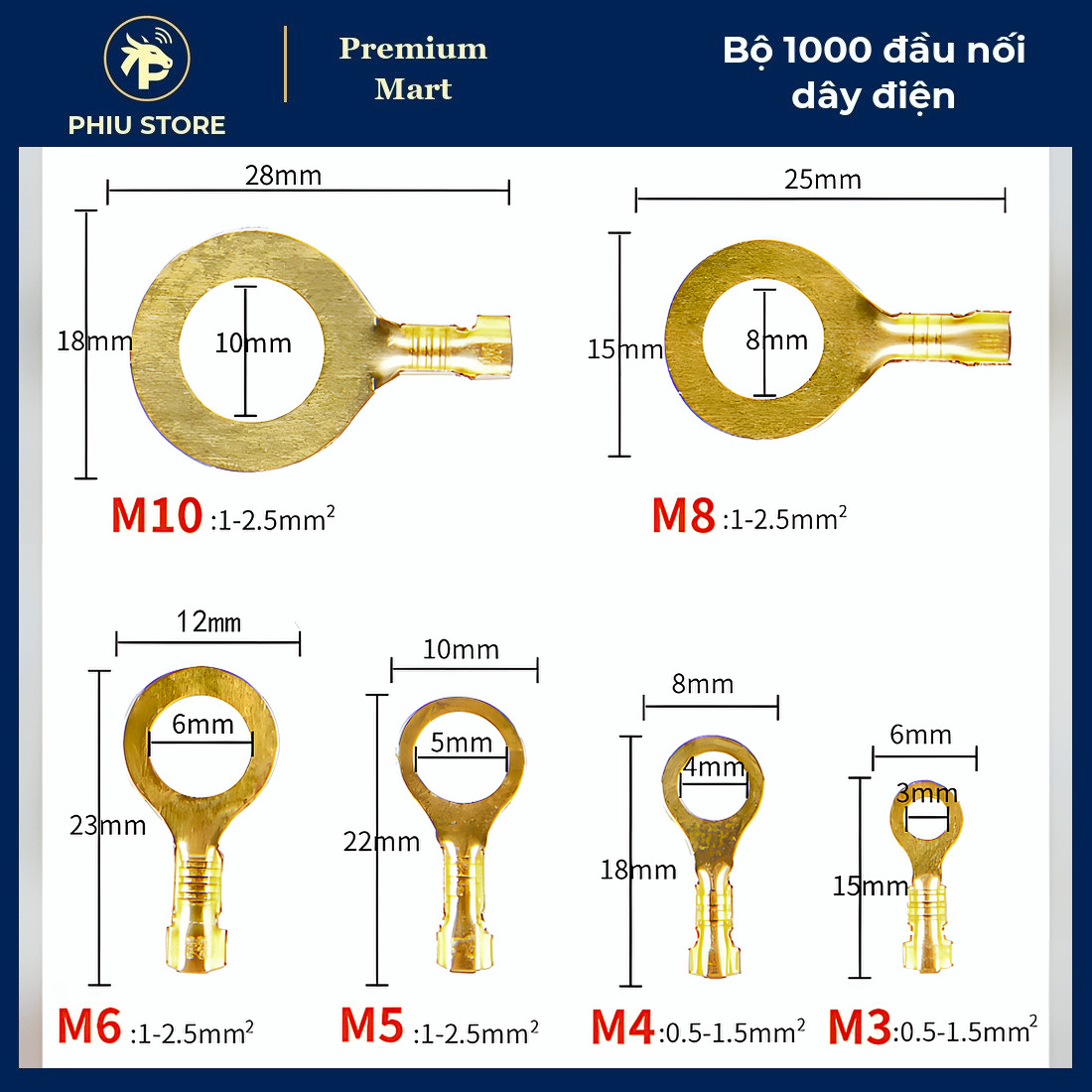 Đầu Nối Dây Điện - Bộ 1000 Đầu Nối 2.8-4.8-6.3mm kèm Ống Cách Điện, Cút Nối Dây Điện - PHIU STORE_thumbnail_2