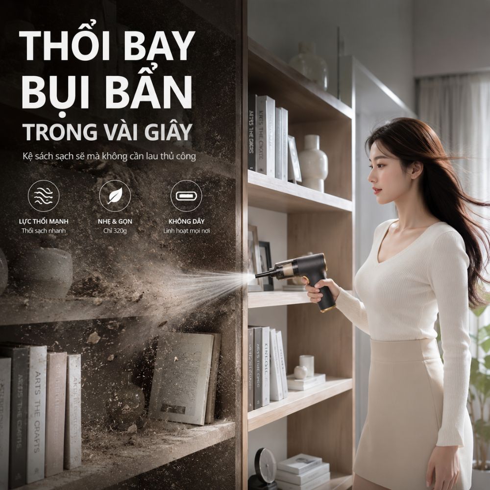 Máy Hút Thổi Bụi Không Dây Kachi MK367 kèm phụ kiện hút bụi_thumbnail_8