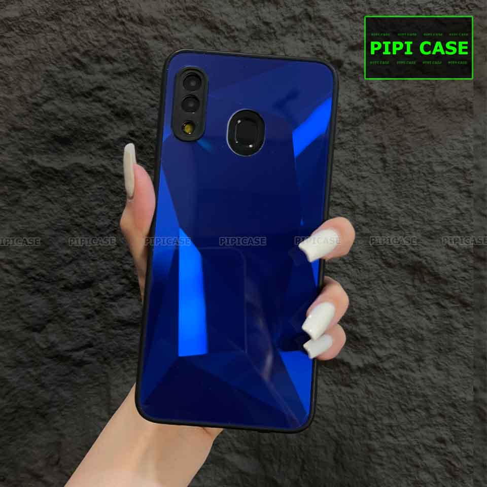 Ốp Lưng Samsung A20 / A30 - Kim Cương 6D - Xanh_thumbnail_3