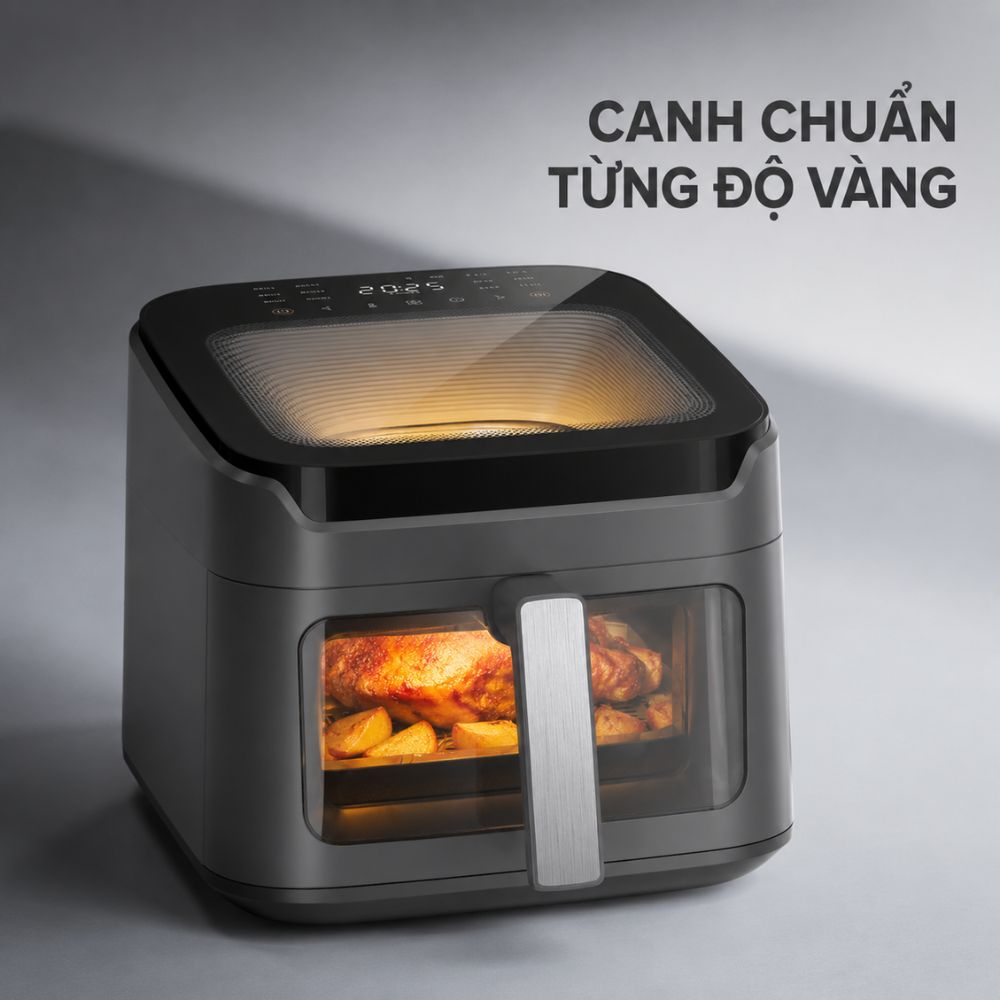 Nồi chiên không dầu Mishio MK473 7L - Quan sát món ngon qua cửa kính_thumbnail_14
