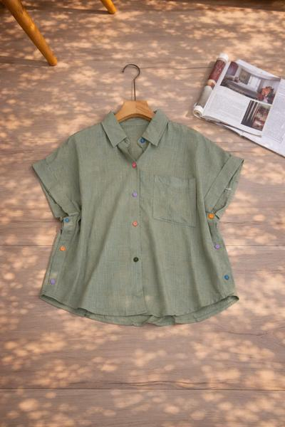 Áo sơ mi linen phối nút nhiều màu_thumbnail_9