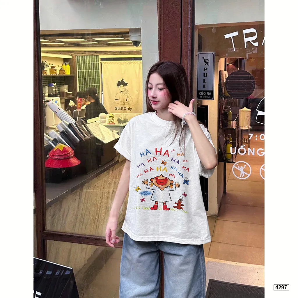 Áo thun boxy unisex chất vải xước Miucho 4297_thumbnail_6