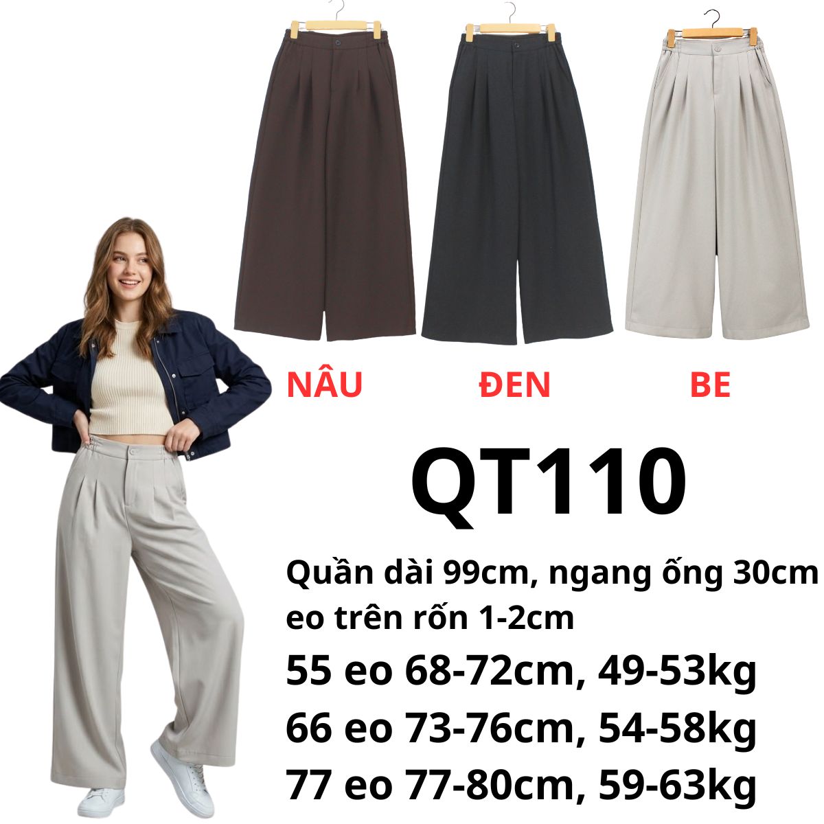 QT110- Quần tây Hàn