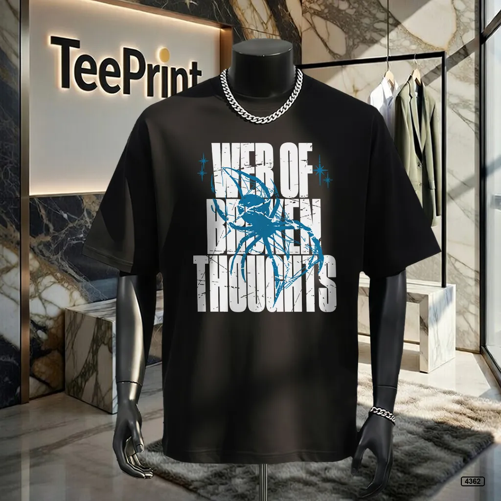 Áo thun nam form rộng Web of Broken Thoughts TeePrint 4362