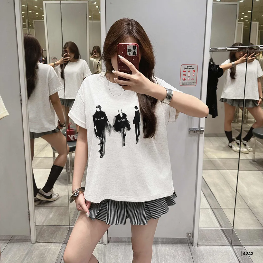 Áo thun boxy unisex chất vải xước phong cách đường phố Miucho 4243_thumbnail_3