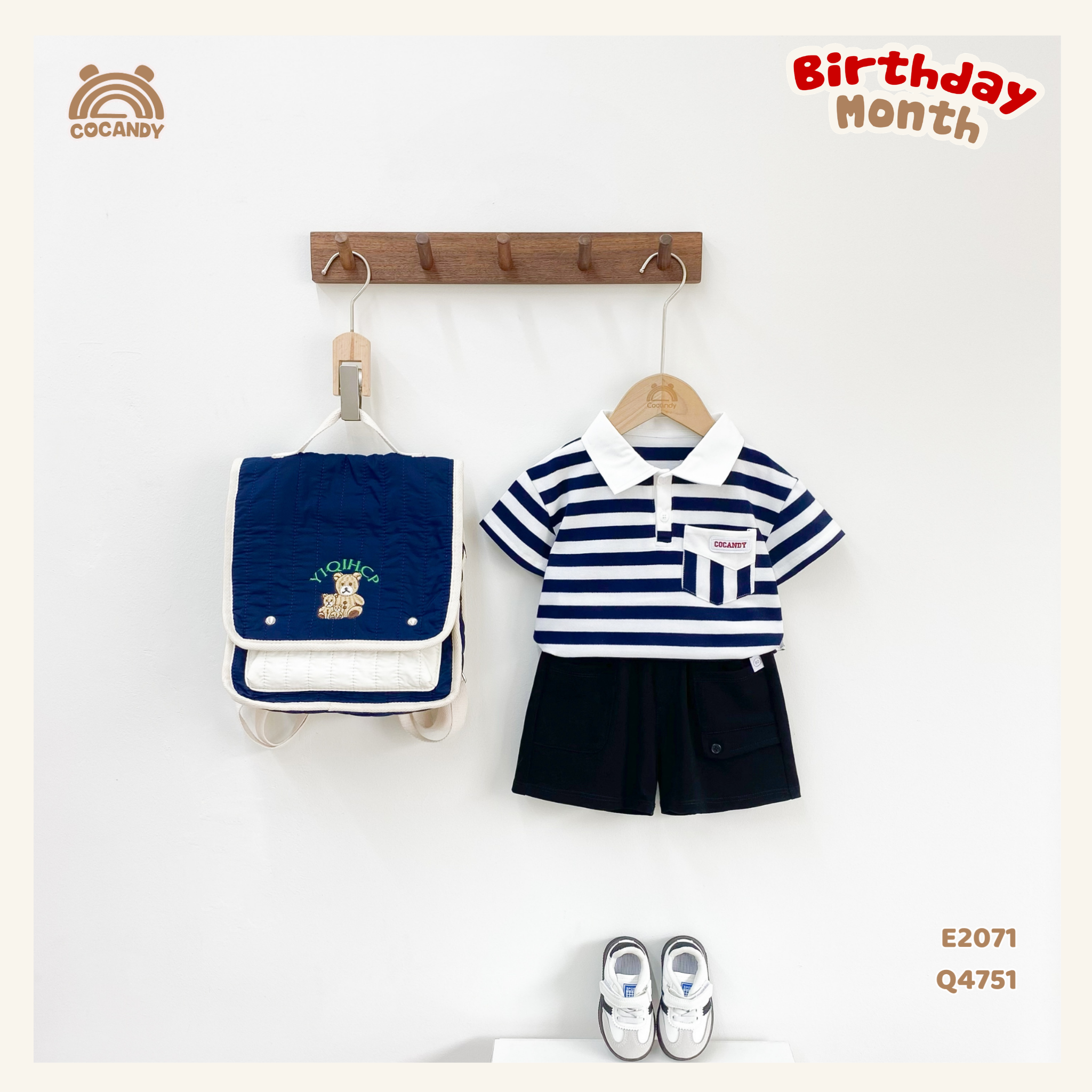 Áo cộc polo kẻ XANH NAVY túi ốp ngực