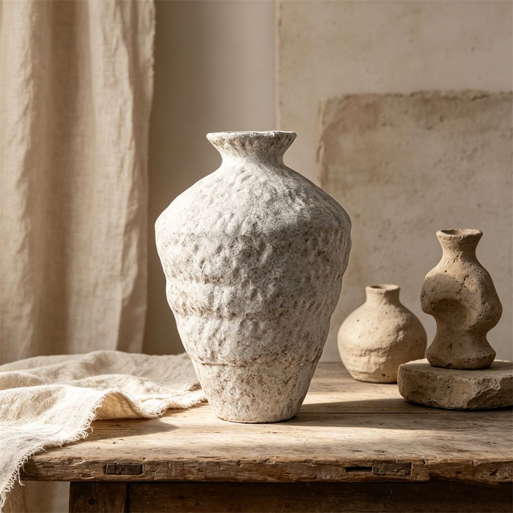 Bình gốm sứ cắm hoa kiểu dáng Wabi-Sabi cổ điển_thumbnail_3