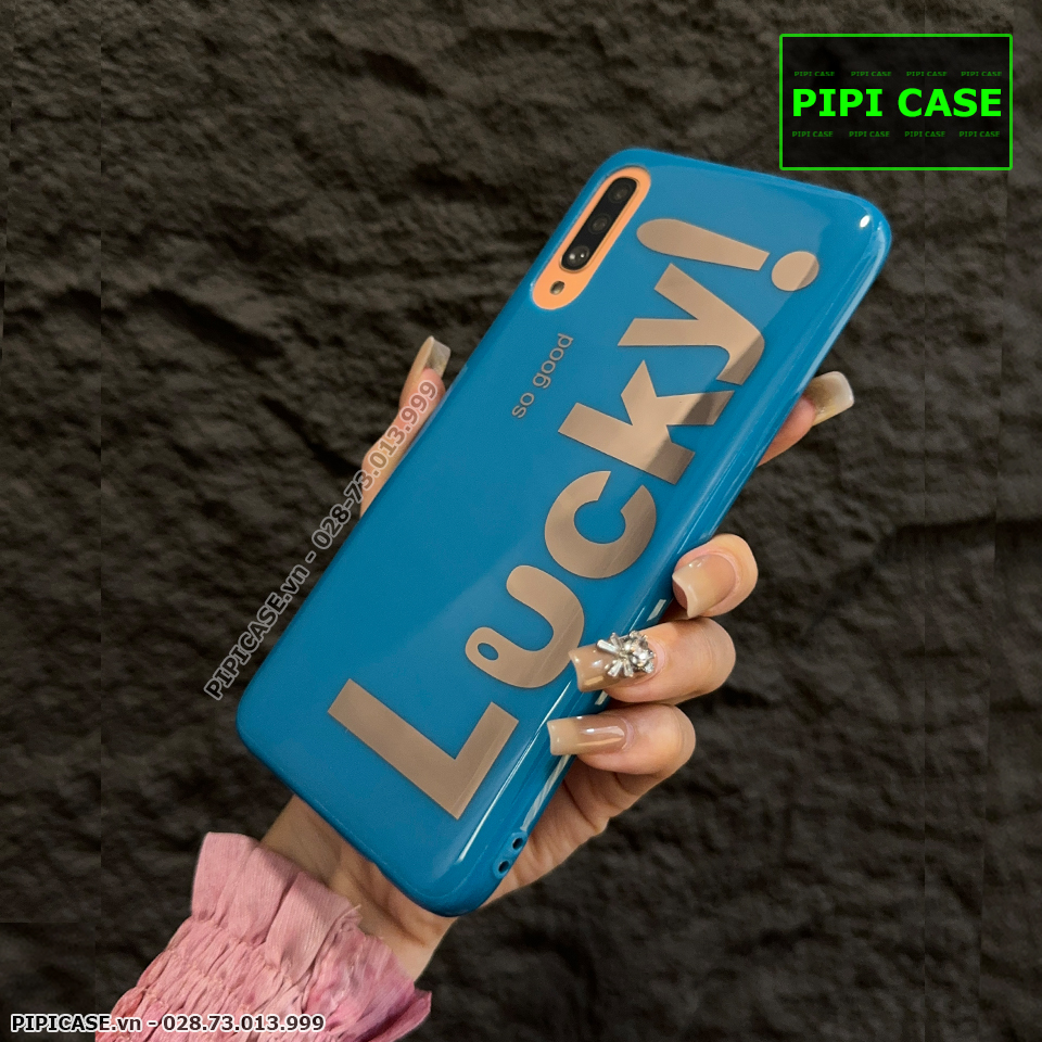 Ốp Lưng Samsung A70 - Lucky - Xanh Dương