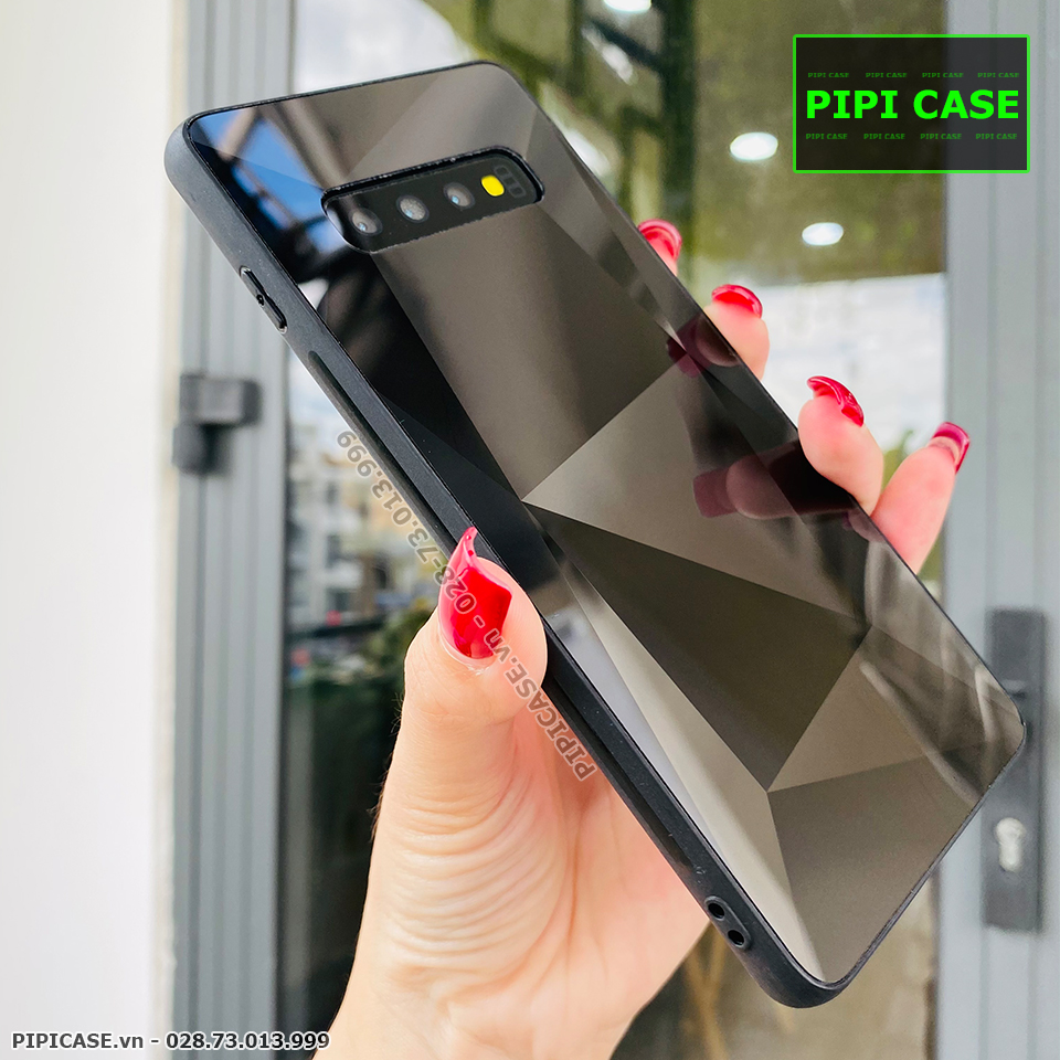 Ốp Lưng Samsung S10 - Kim Cương 6D - Đen_thumbnail_3