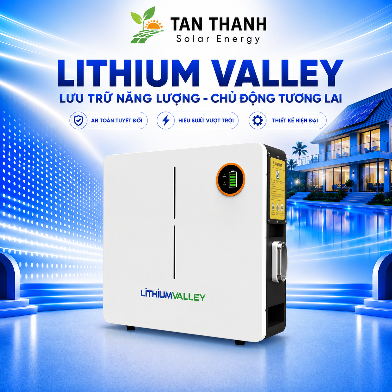Pin Lưu Trữ Điện Lithium Valley 5.12kWh