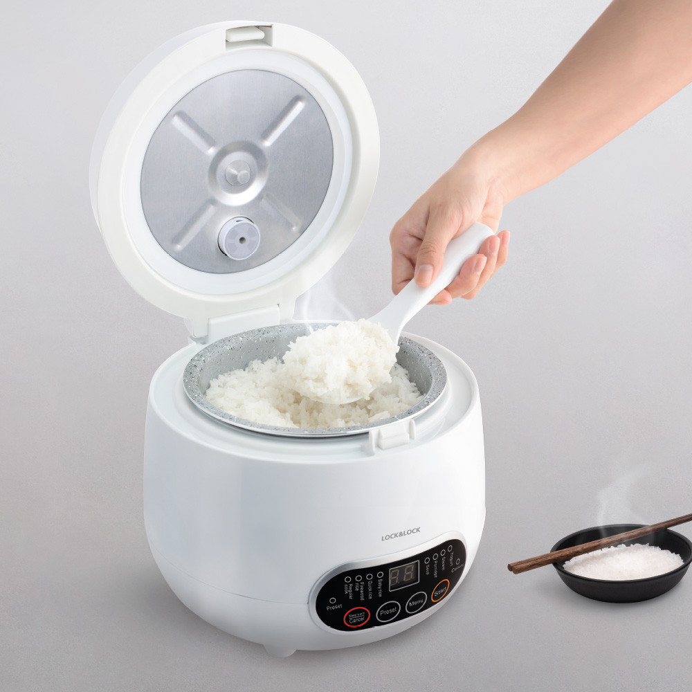 Nồi cơm điện kỹ thuật số Lock&Lock Digital Rice Cooker 0.8L, 220V~, 50Hz, 300W - Màu trắng_thumbnail_5
