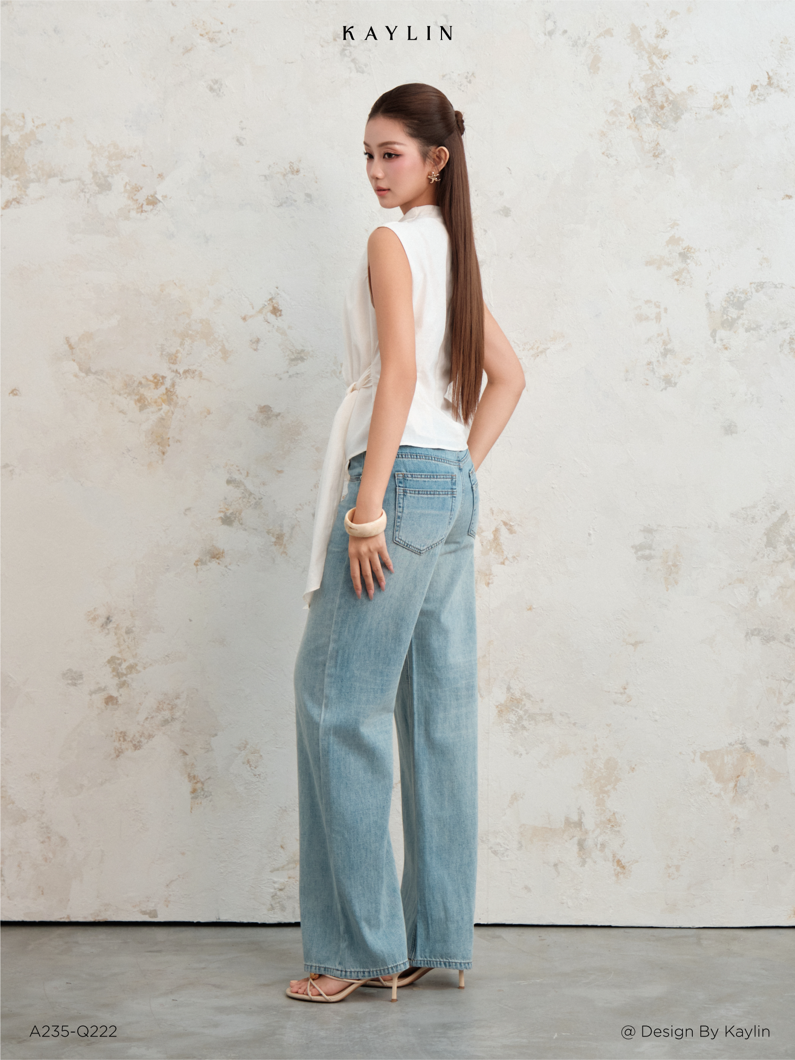 Áo Kiểu Sát Nách Cột Eo Bất Đối Xứng KAYLIN Tie Draped Top_thumbnail_1