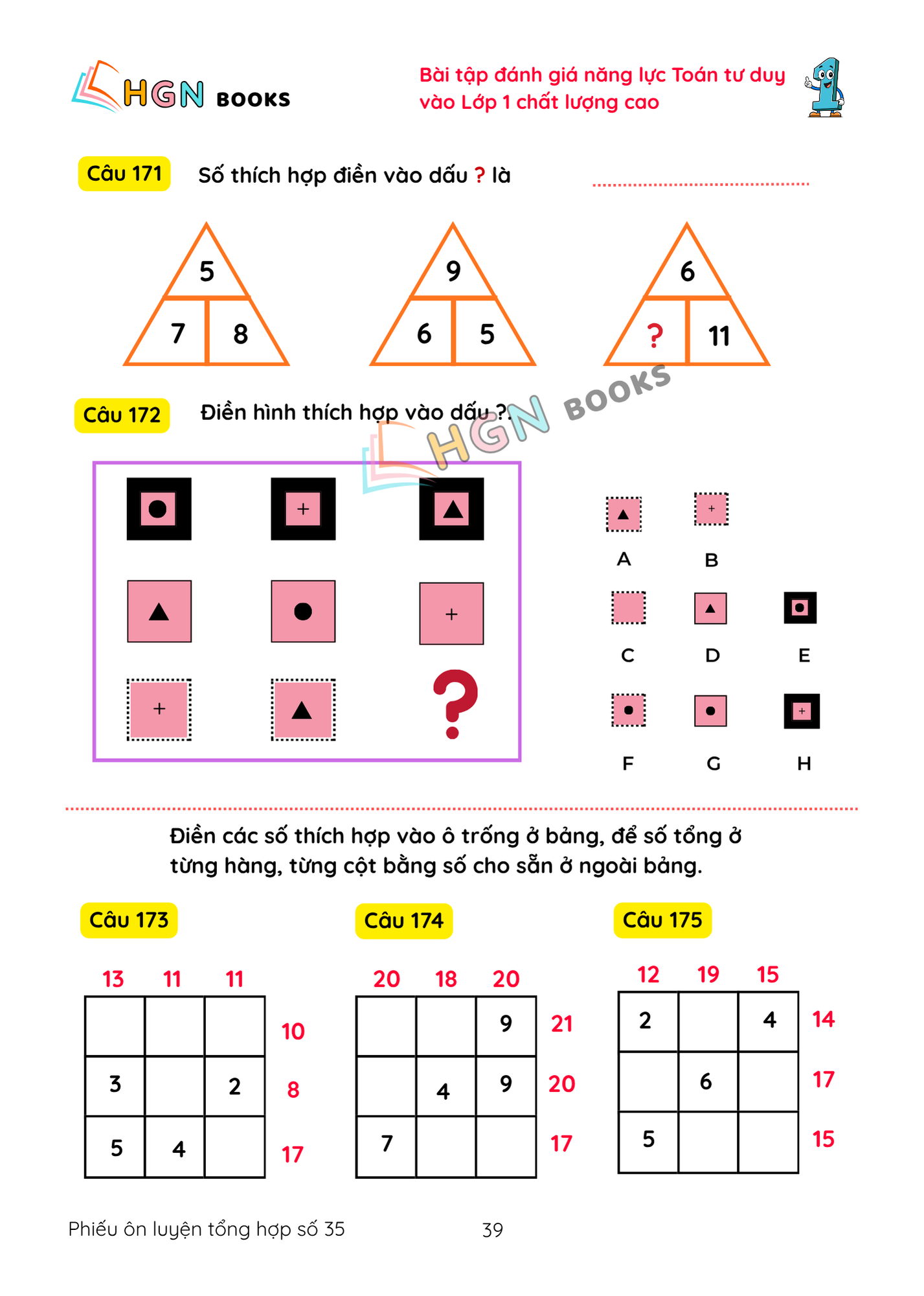 268 Bài tập đánh giá năng lực Toán tư duy, Đề cương ôn thi vào lớp 1 chất lượng cao_thumbnail_6