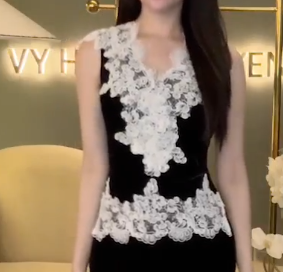 Áo Cổ V Phối Viền Ren_thumbnail_5