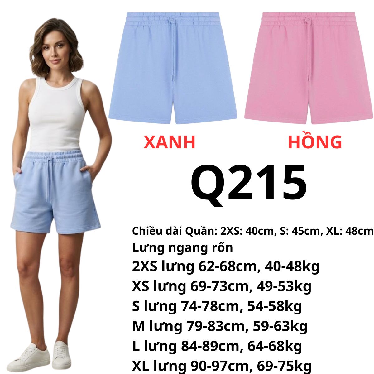 Q215 - Quần đùi thun