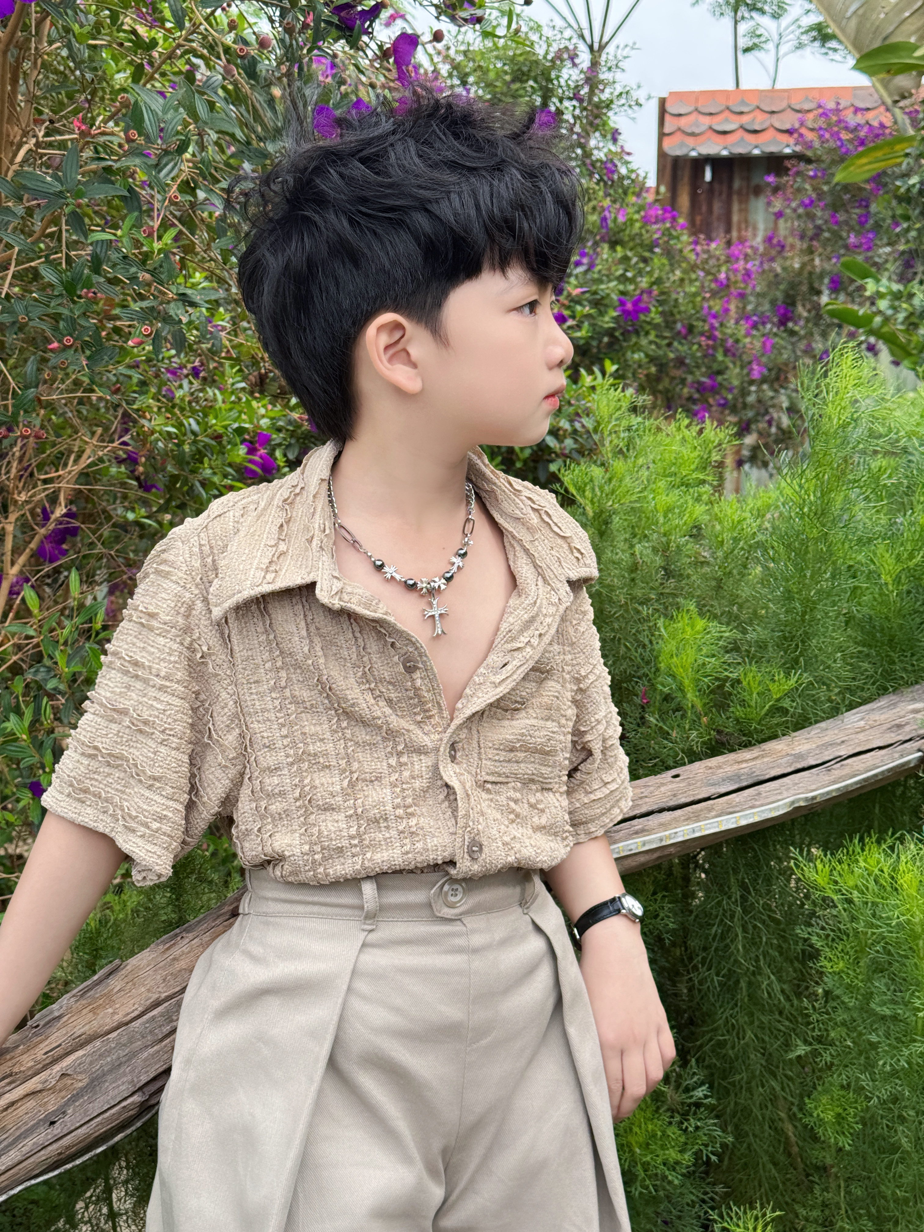 Quần Suông Kaki Rin và Áo Thun Xốp Cho Bé._thumbnail_4