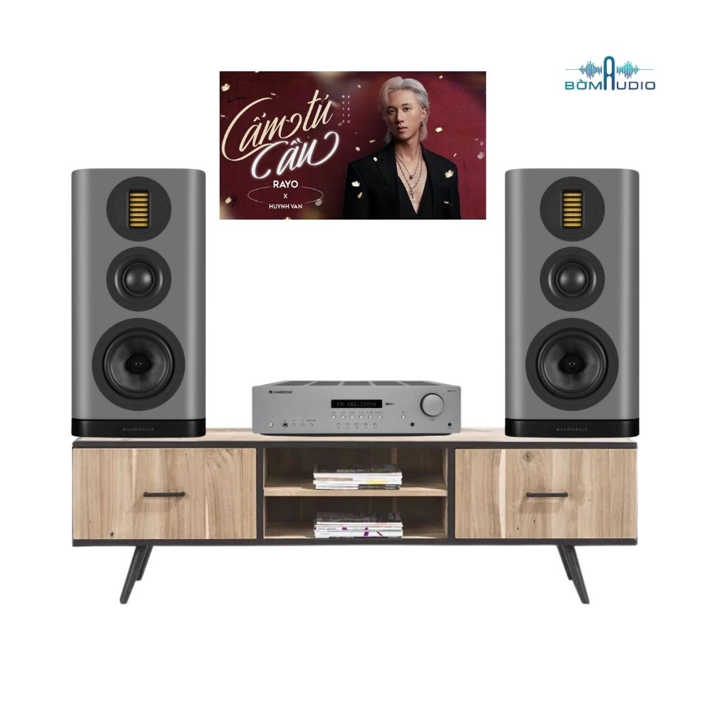 Combo Amply CAMBRIDGE AUDIO AXR100 + Loa Bookshelf WHARFEDALE EVO 5.2 - CAW14