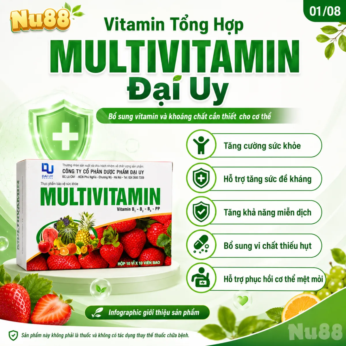 Vitamin Tổng Hợp MULTIVITAMIN Đại Uy