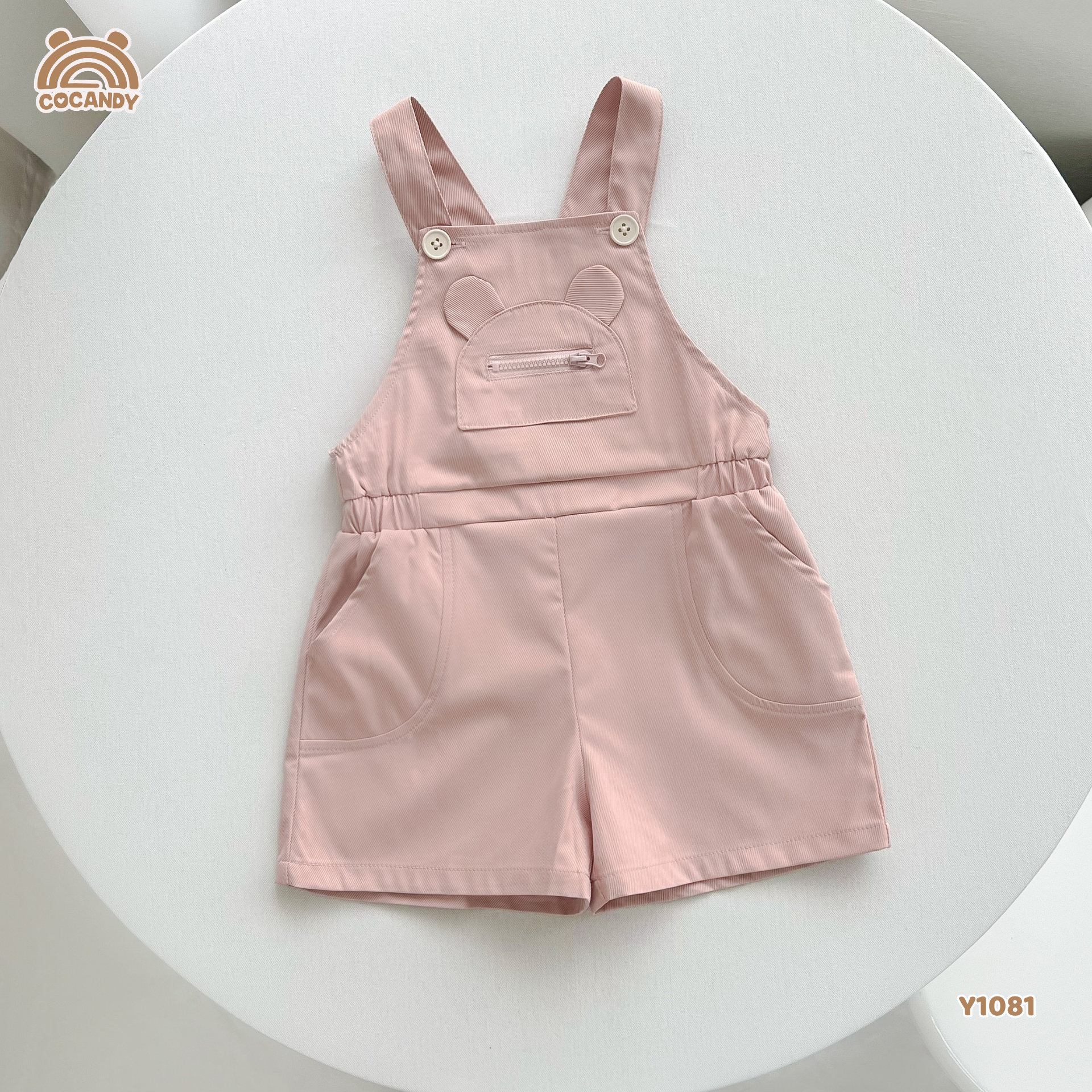 Yếm quần cộc kaki HỒNG túi gấu_thumbnail_1