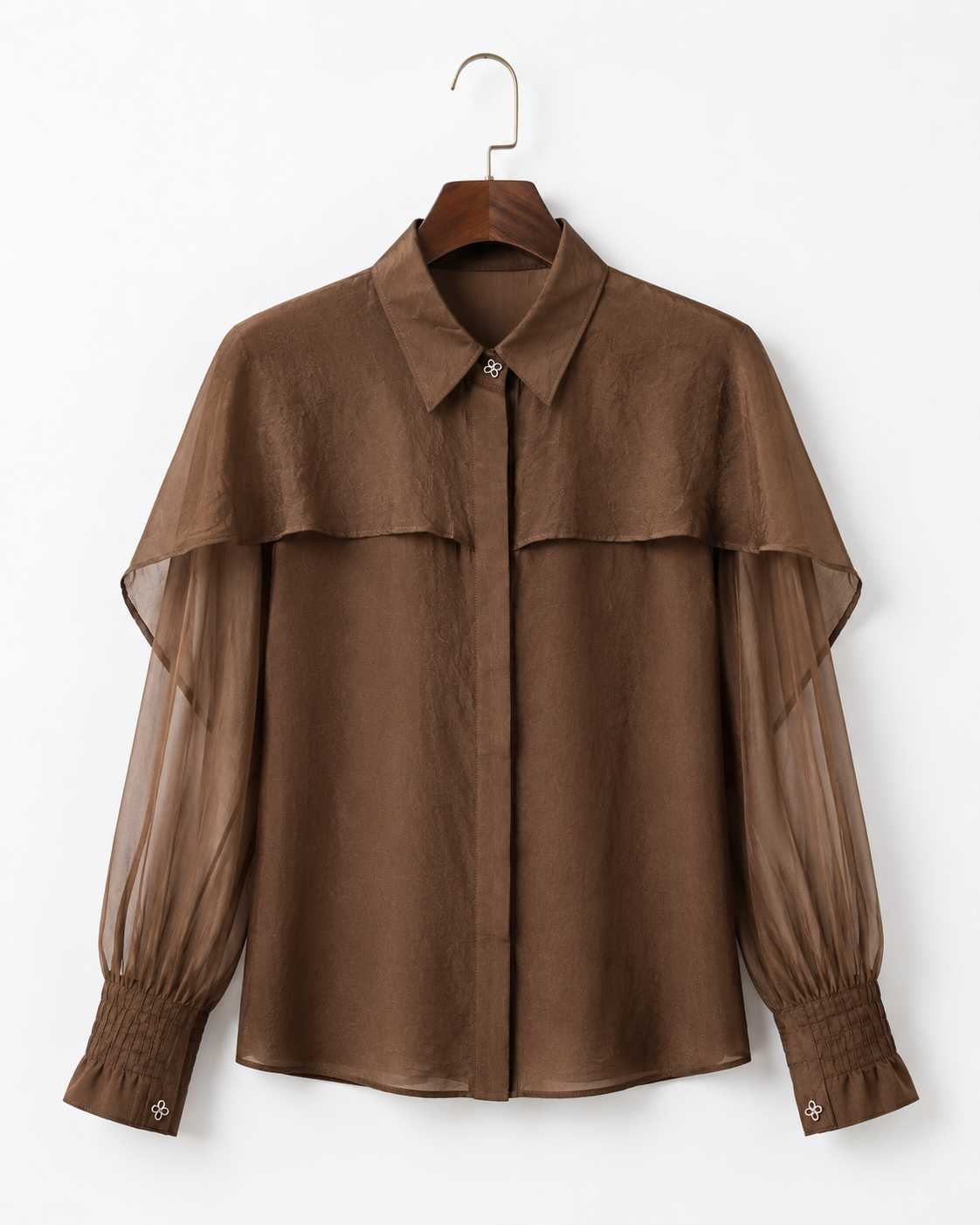 Áo sơ mi tơ phối tà mix chân váy Peplum_thumbnail_5