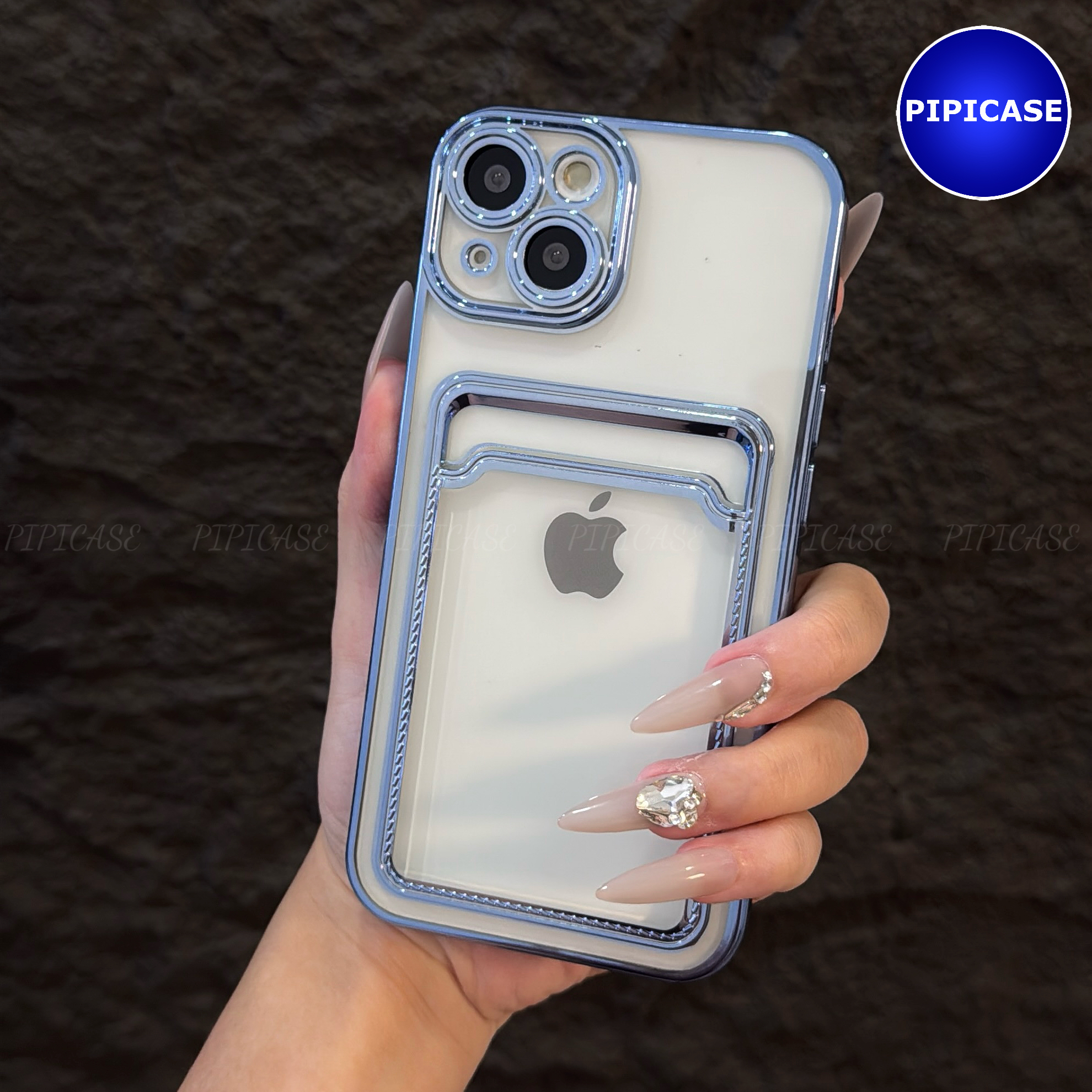 Ốp Lưng iPhone 14 - Ốp Thẻ - Xanh Dương