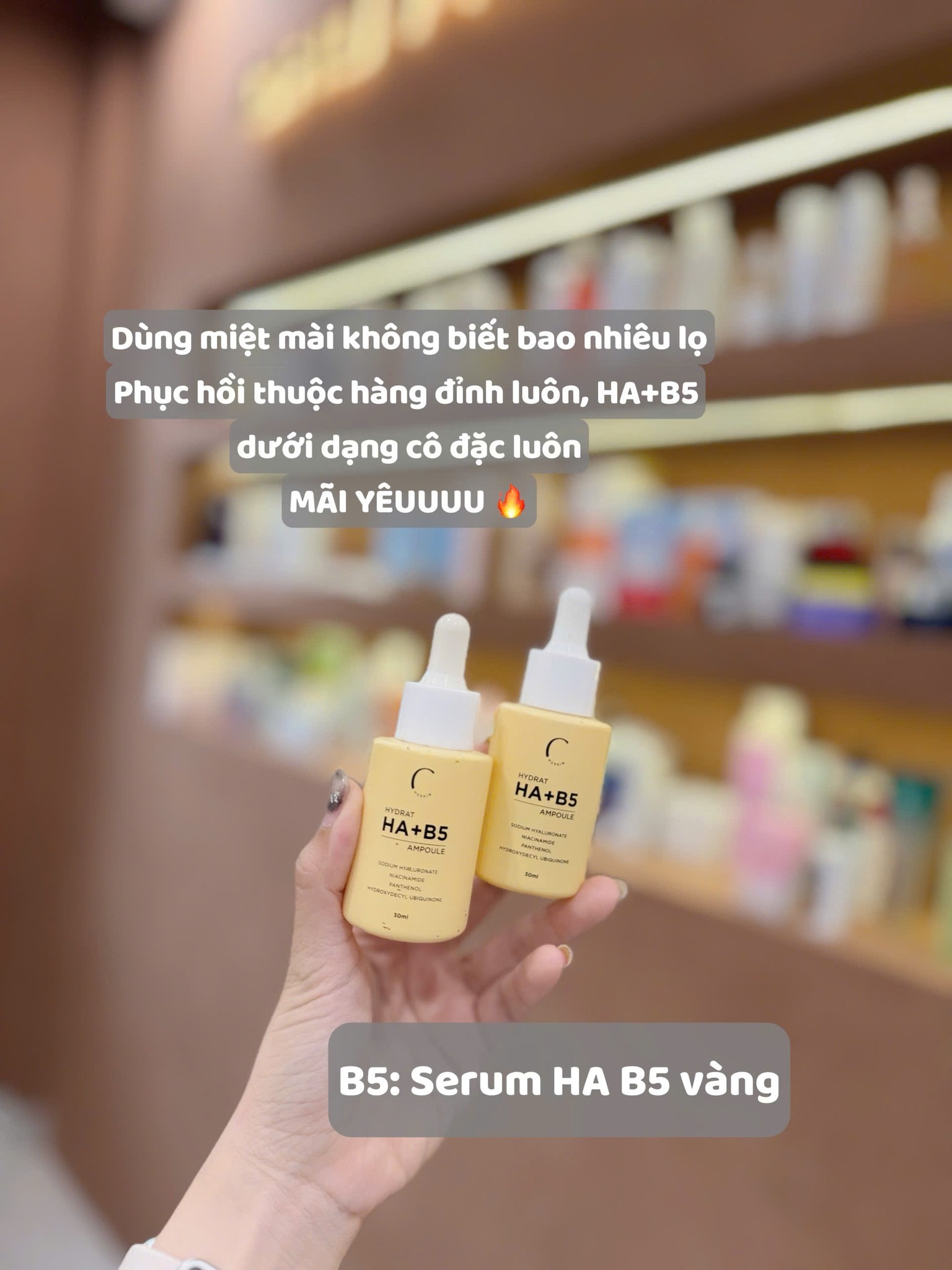 MP0111 - Sản phẩm dưỡng da, giúp làm sáng da, làm giảm nếp nhăn trên da (HUSKIN HYDRAT HA+B5 AMPOULE),dung tích:30ml,hiệu: HUSKIN_thumbnail_1
