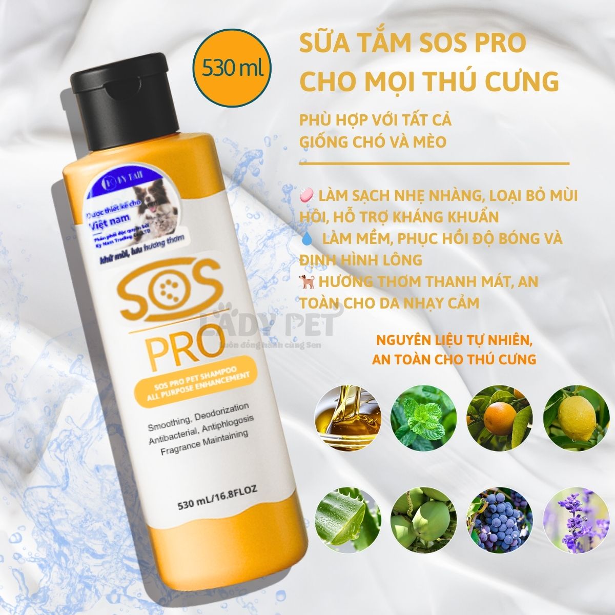 Sữa Tắm SOS Pro Dòng Cao Cấp Cho Thú Cưng (530ml)_thumbnail_5