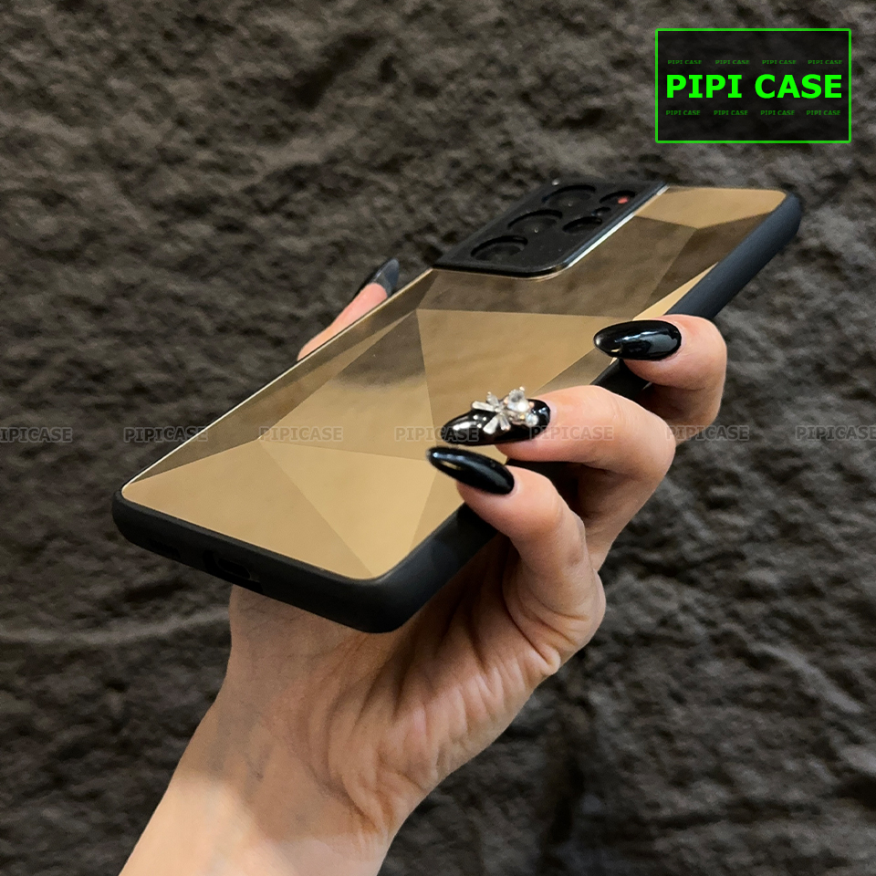 Ốp Lưng Samsung S21 Ultra 5G - Kim Cương 6D - Vàng_thumbnail_2