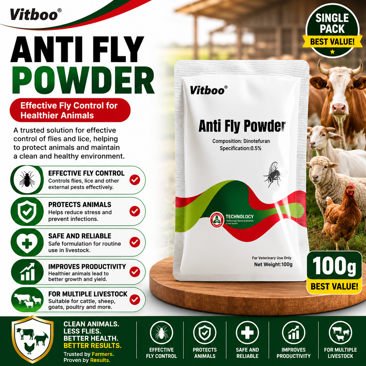 Vitboo Anti Fly Powder