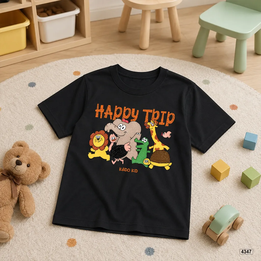 Áo thun bé trai bé gái form rộng Happy Trip Kado 4347_thumbnail_7