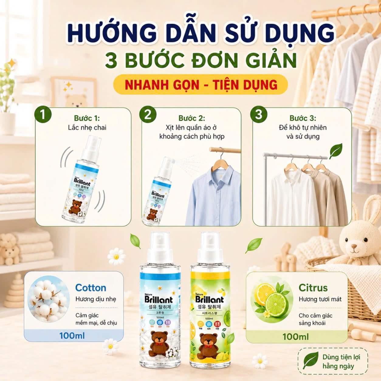 Combo 2 Chai Xịt Thơm Quần Áo Nature Brillant_thumbnail_3