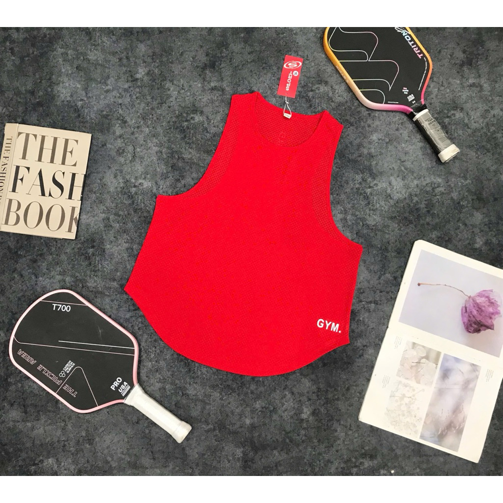 Áo Tanktop Thể Thao Tập Gym Chạy Bộ Nữ Yumiisportswear Ba Lỗ Gym Form Rộng Vải Lưới Mè Thoáng Khí Thấm Hút Nhanh Khô_thumbnail_7