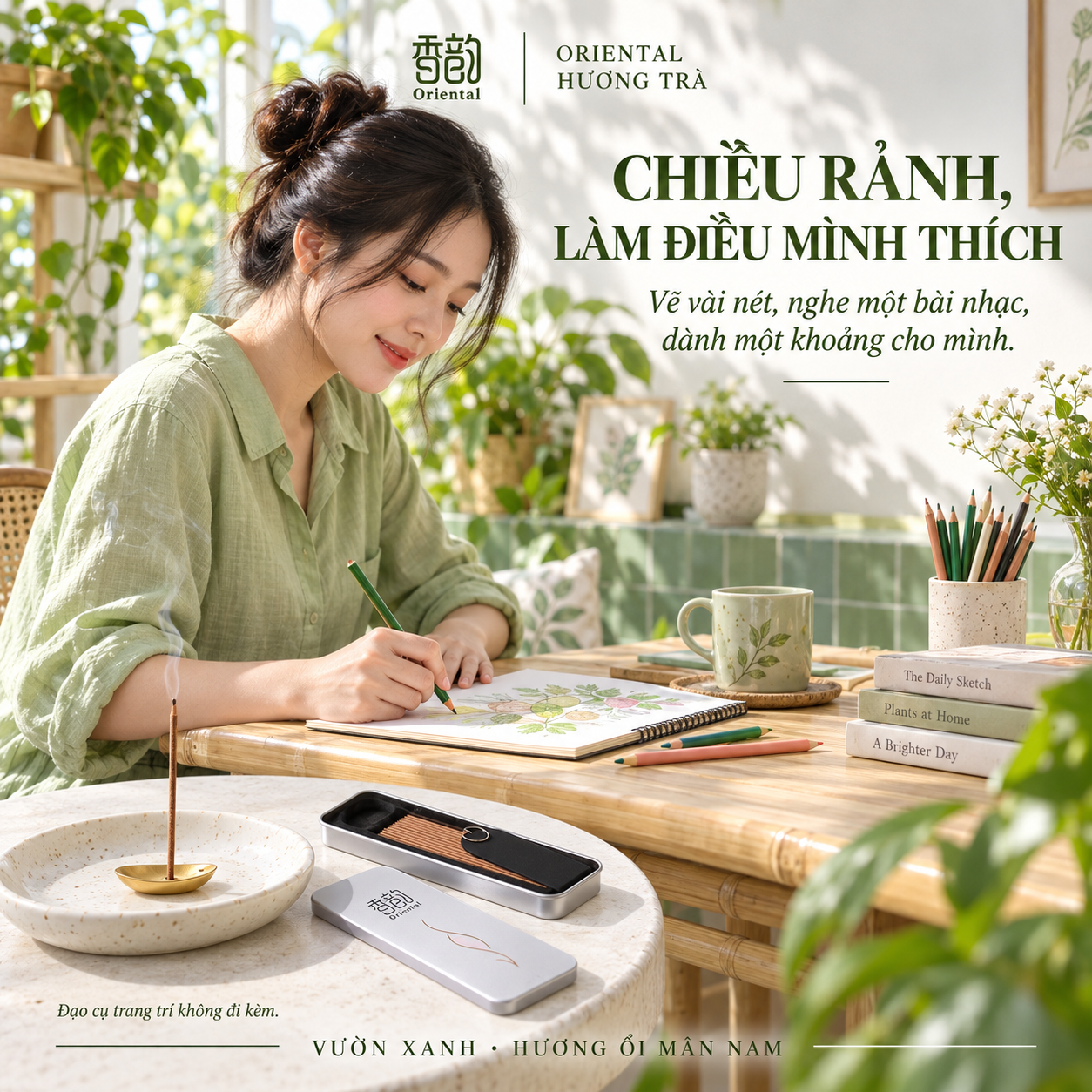 Vườn Xanh - Nhang thơm không tăm Oriental hương Ổi Mân Nam, 30 que, tặng đế cắm_thumbnail_8