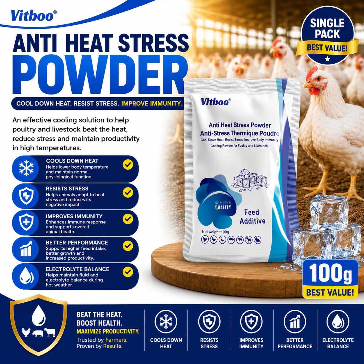 Vitboo Anti Heat Stress Powder