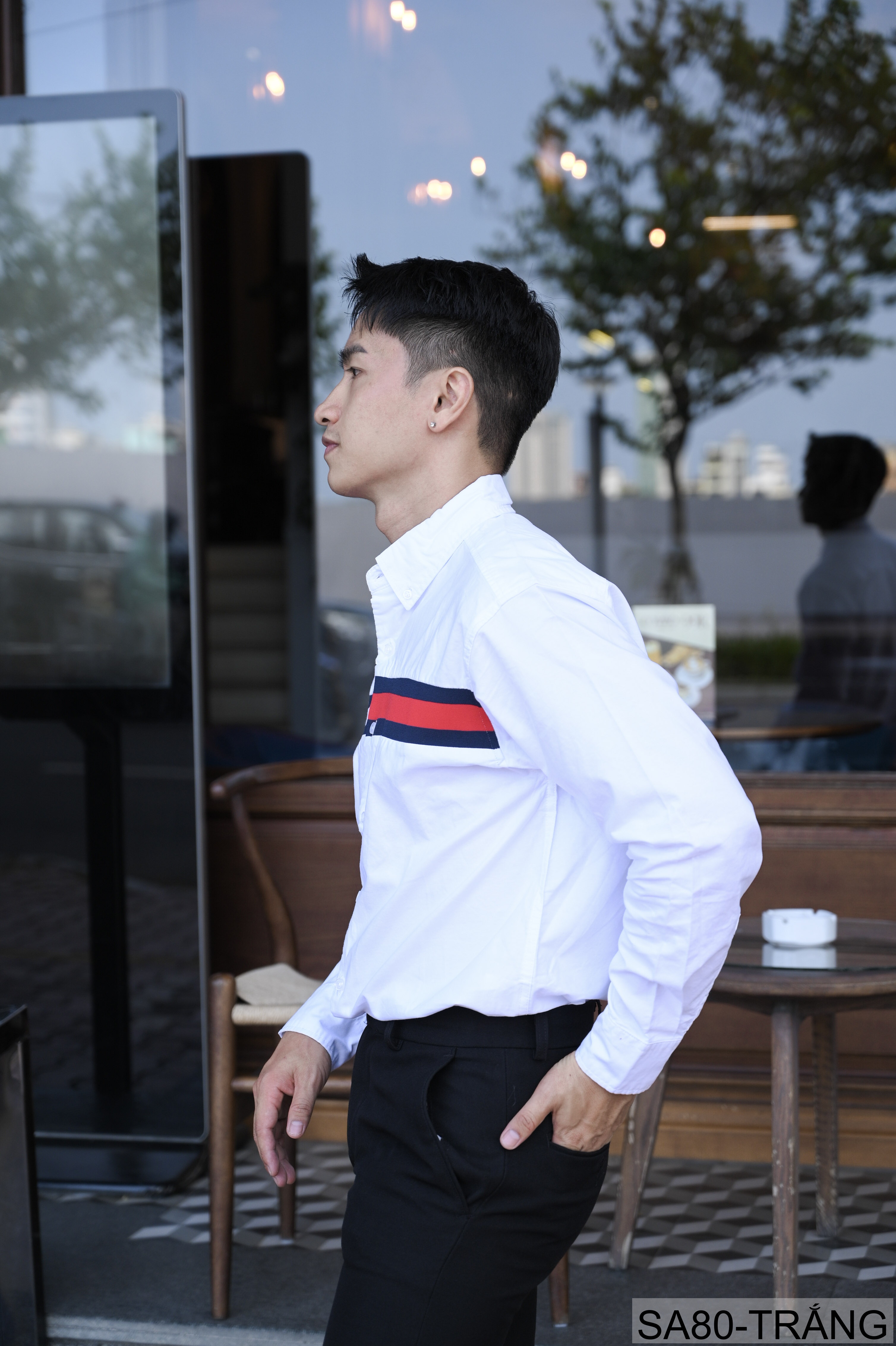 SA80 - Áo sơ mi nam tay dài phong cách Nhật Bản, chất cotton mềm mại, cổ bẻ, thiết kế sọc ngang thời trang_thumbnail_4
