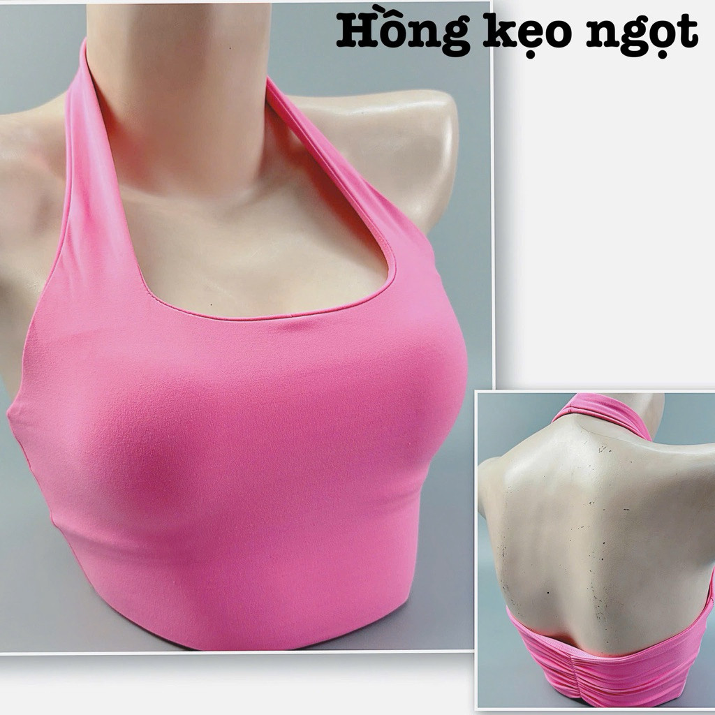 Áo Bra Yếm Nhún Lưng Nâng Ngực Không Gọng Chất Thun Lạnh Co Giãn Sẵn Mút_thumbnail_14