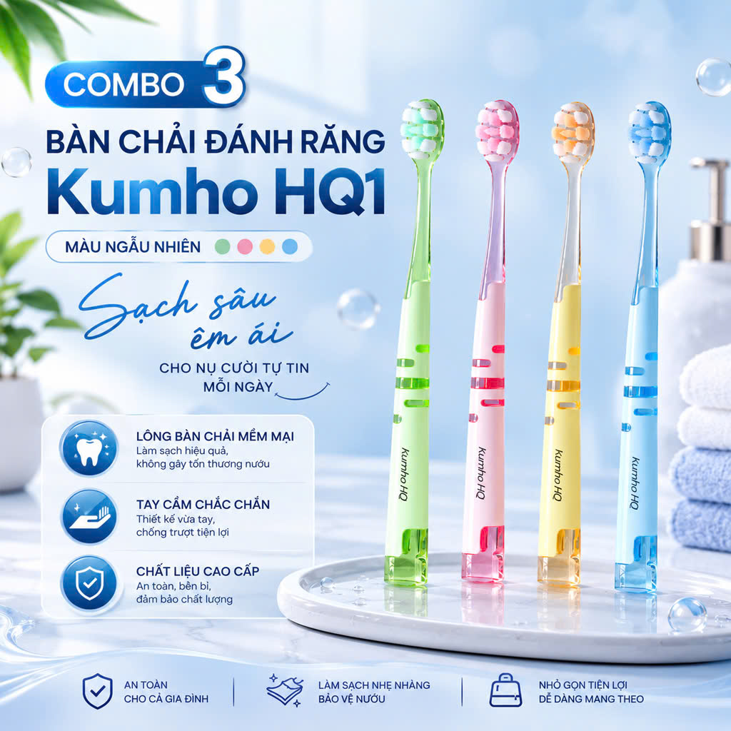 Combo 3 Bàn Chải Đánh Răng Kumho