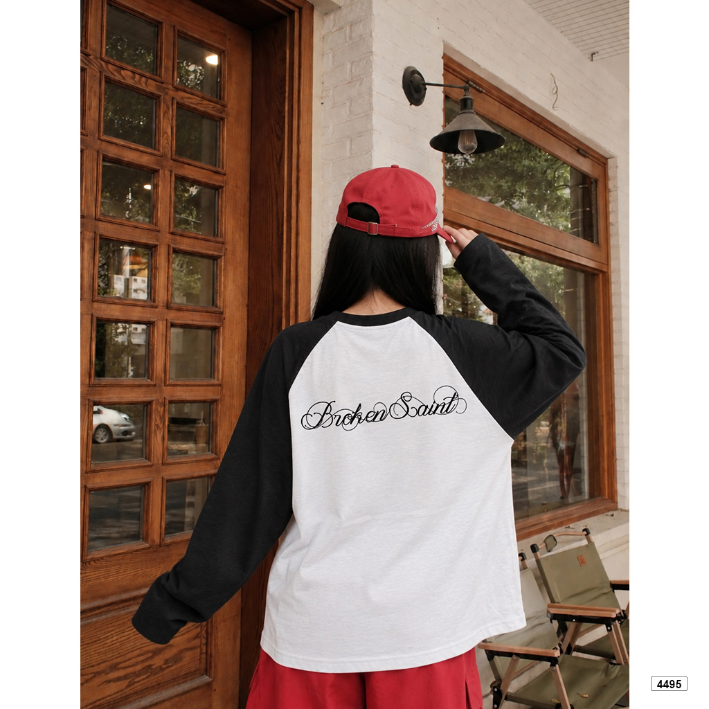 Áo thun tay dài boxy Miucho cotton xược thoáng mát mềm mịn 4495_thumbnail_4