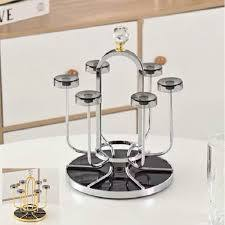 Giá úp cốc Hình tròn xoay đế đen 19.5*23.5cm