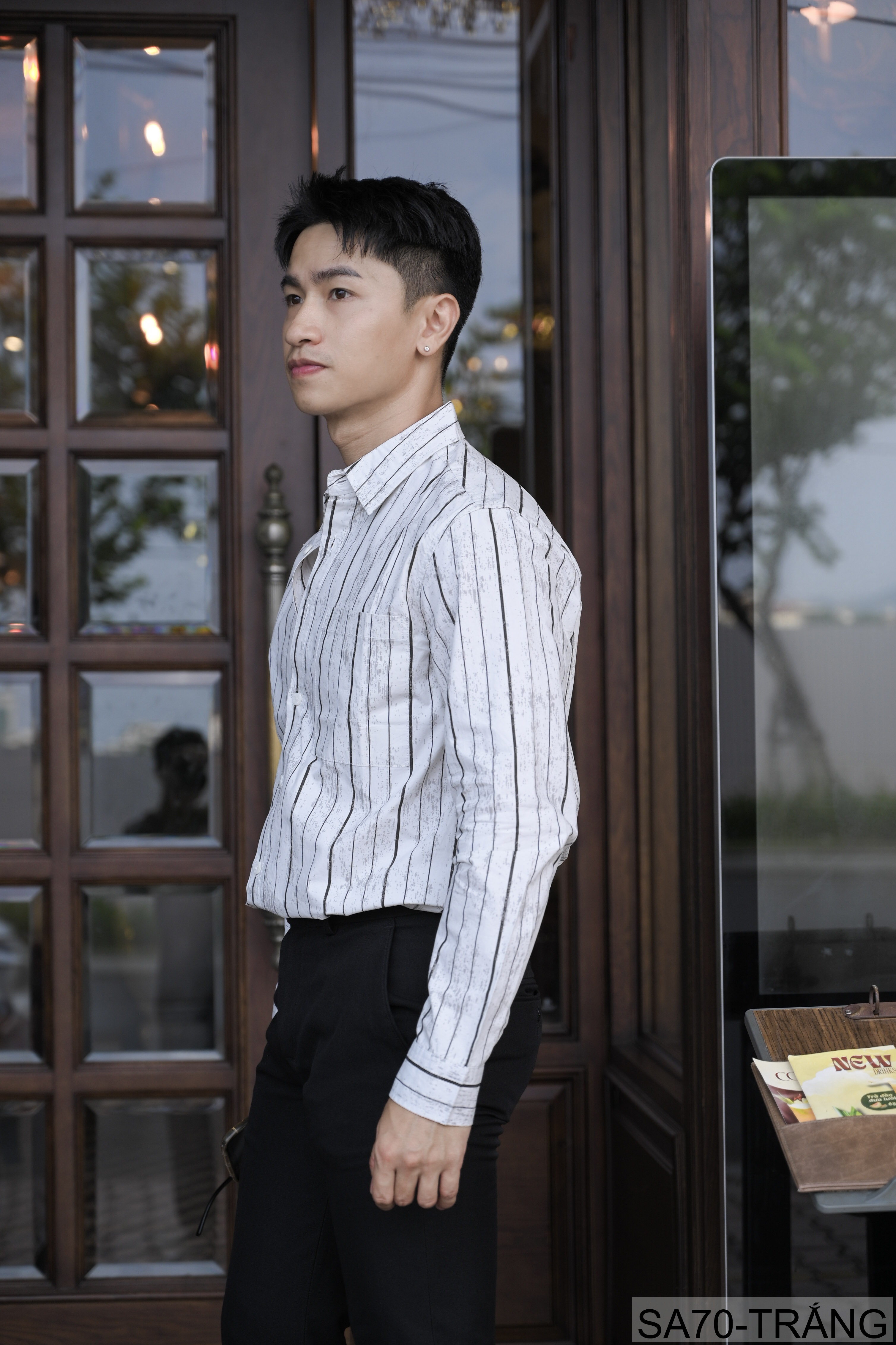 SA70 - Áo sơ mi nam kẻ sọc phong cách Nhật Bản, chất cotton mềm, dáng rộng thoải mái_thumbnail_3