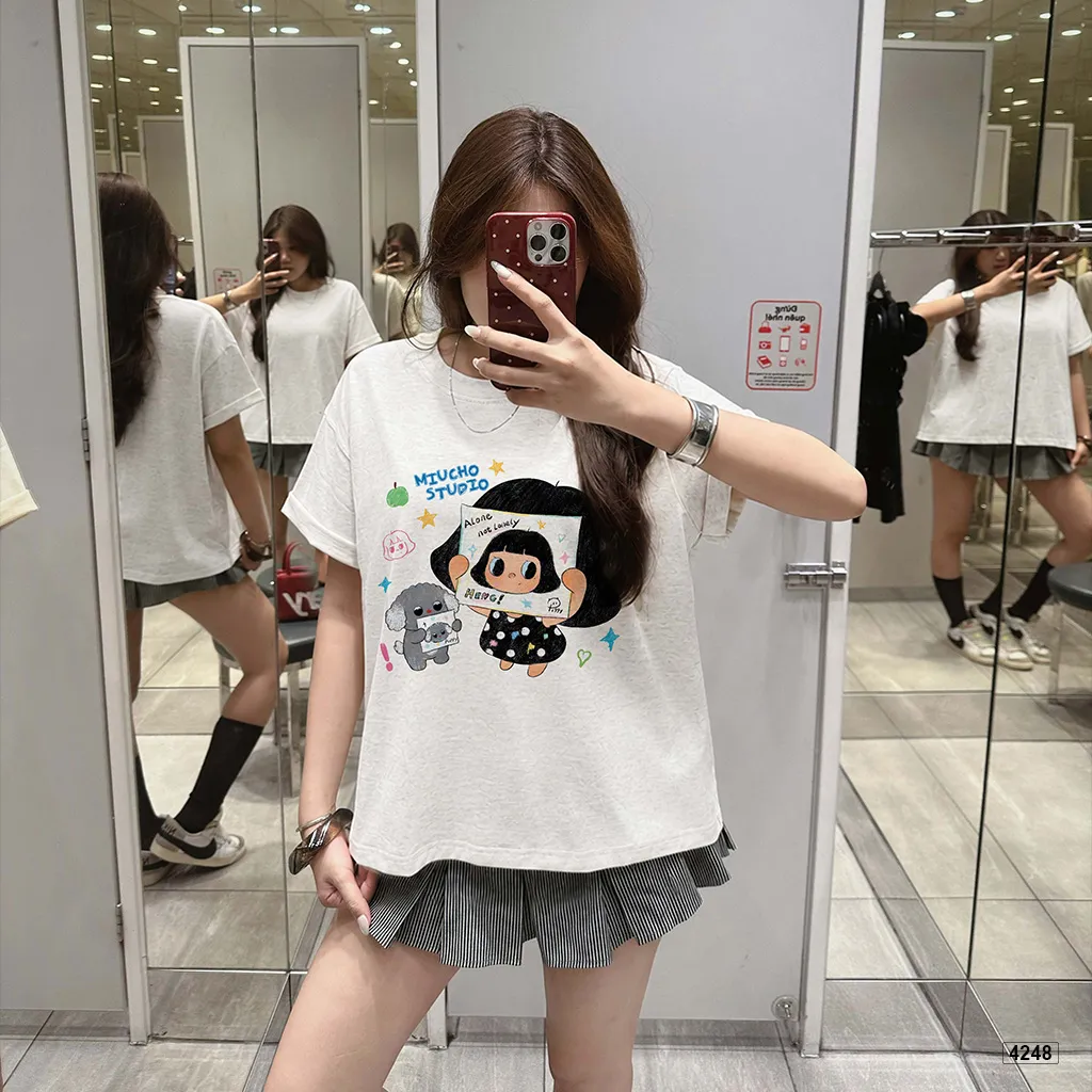 Áo thun nữ form boxy chất vải xước Pretty Girl Miucho 4248_thumbnail_2