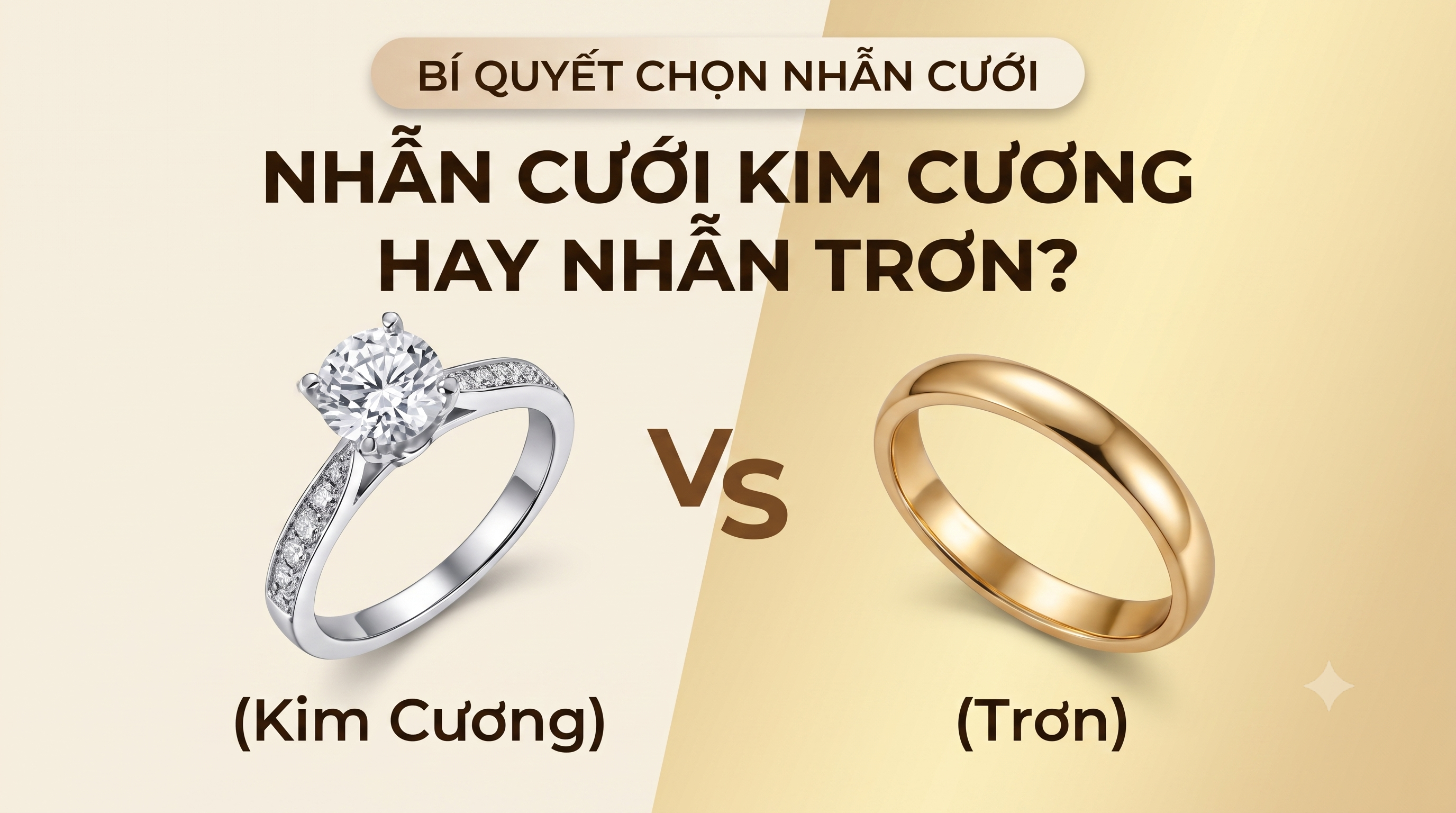 Nhẫn Cưới Kim Cương Hay Nhẫn Trơn? So Sánh Thật Để Không Chọn Nhầm