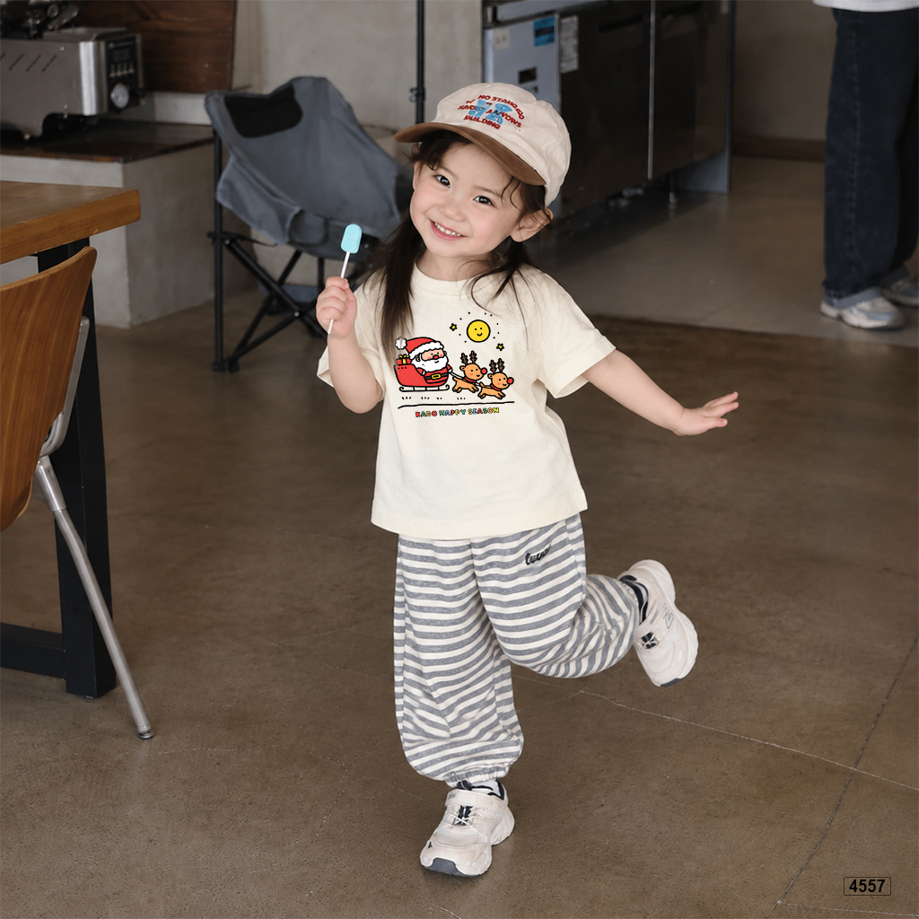 Áo thun bé gái form rộng gấu xinh giáng sinh Kado 4557_thumbnail_5