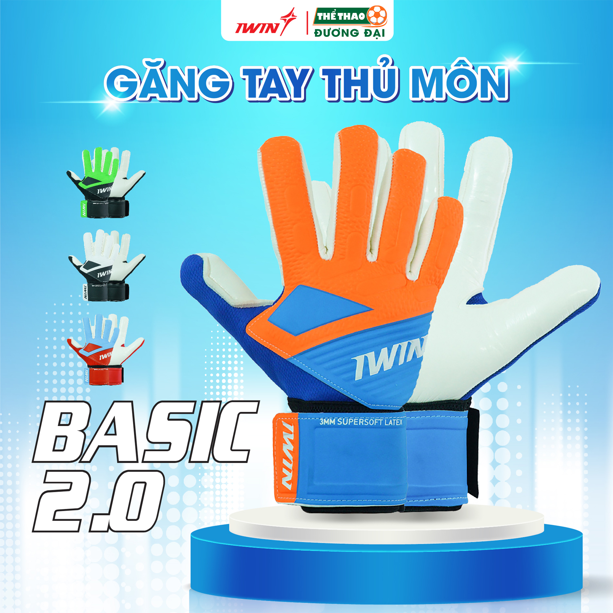 Găng Tay Thủ Môn iWin Keepa Basic 2.0 Bao Tay Bắt Bóng Thể Thao Đương Đại