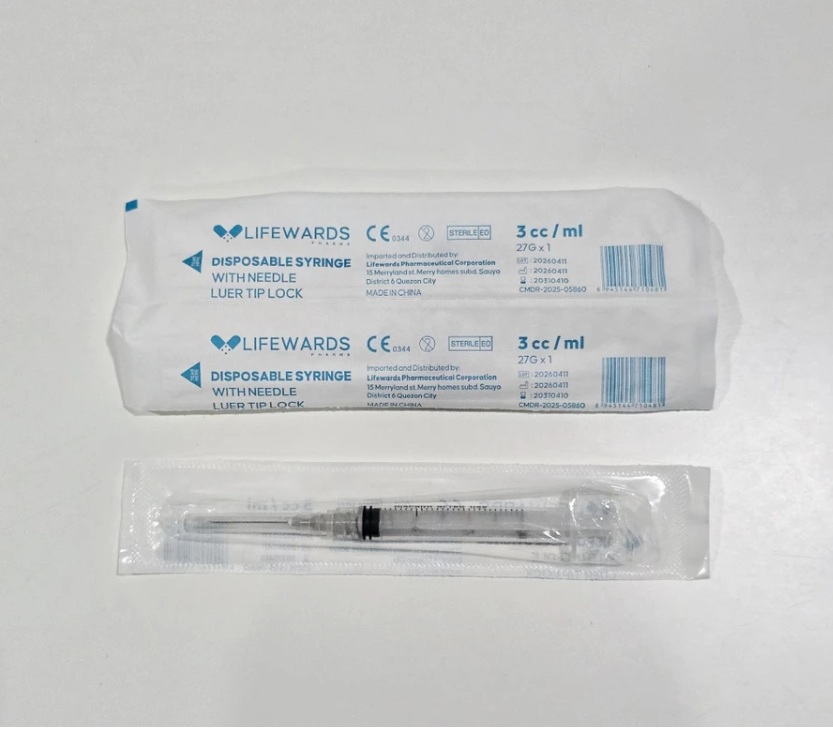 Lifewards Disposable Syringe 3cc with Needle 27G × 1" – FDA Approved