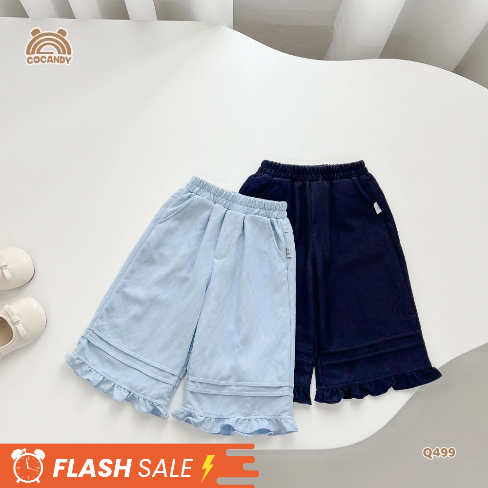 Quần dài XANH NHẠT gấu bèo