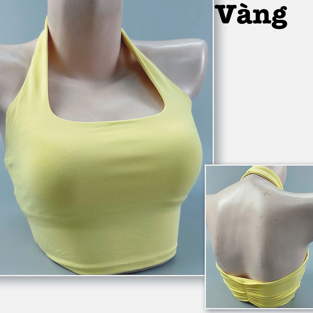 Áo Bra Yếm Nhún Lưng Nâng Ngực Không Gọng Chất Thun Lạnh Co Giãn Sẵn Mút_thumbnail_25