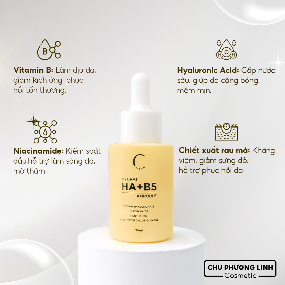 MP0111 - Sản phẩm dưỡng da, giúp làm sáng da, làm giảm nếp nhăn trên da (HUSKIN HYDRAT HA+B5 AMPOULE),dung tích:30ml,hiệu: HUSKIN_thumbnail_2